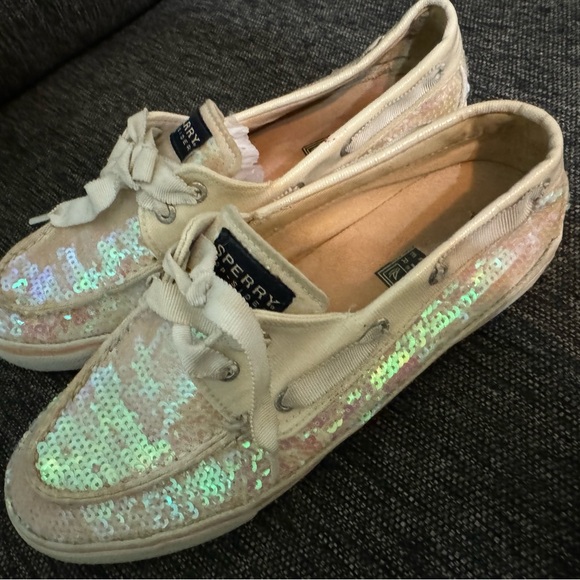Iridescent White Sperrys - Picture 4 of 7